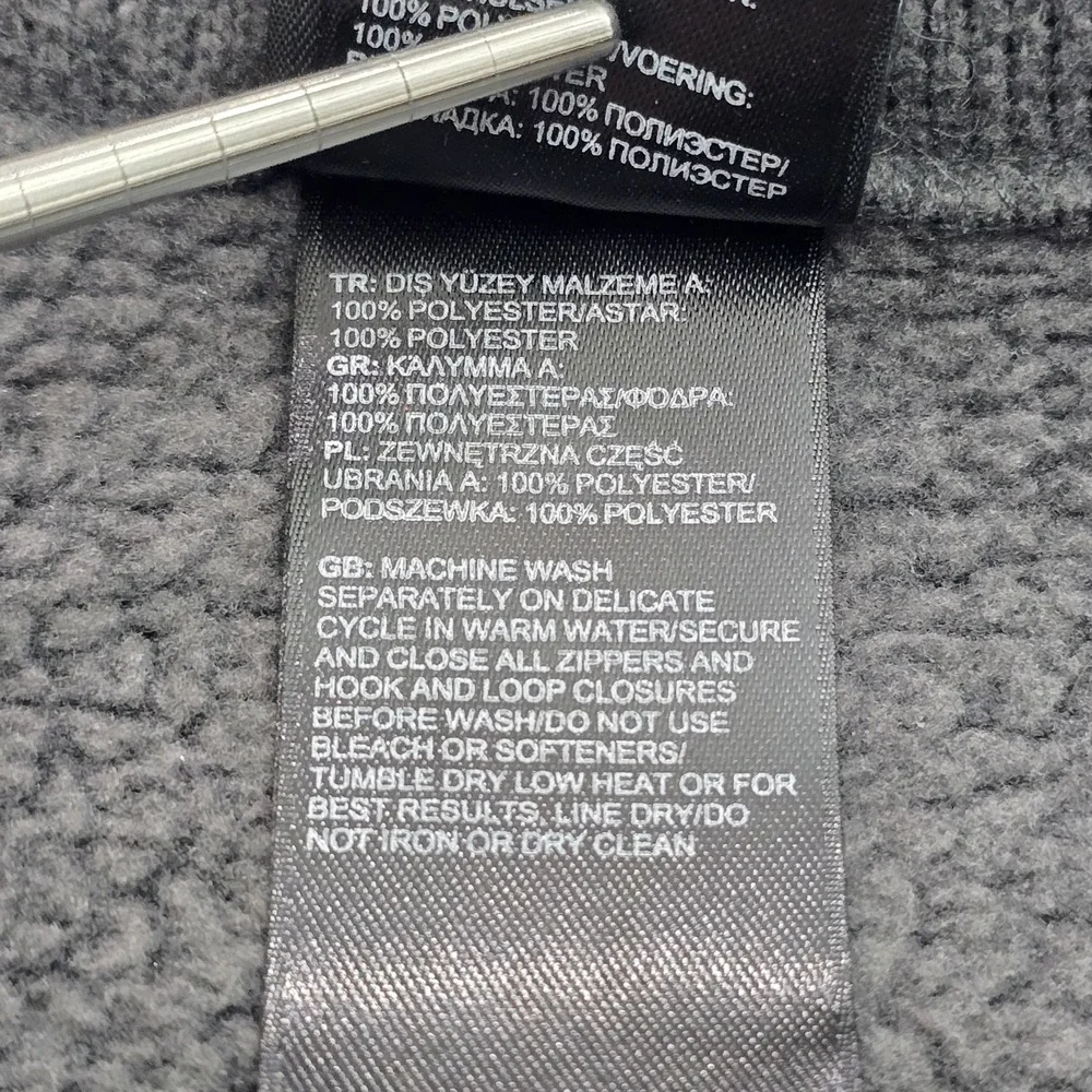 The North Face Mens Large Gray Quarter Zip Fleece Pullover Sweater Jacket
